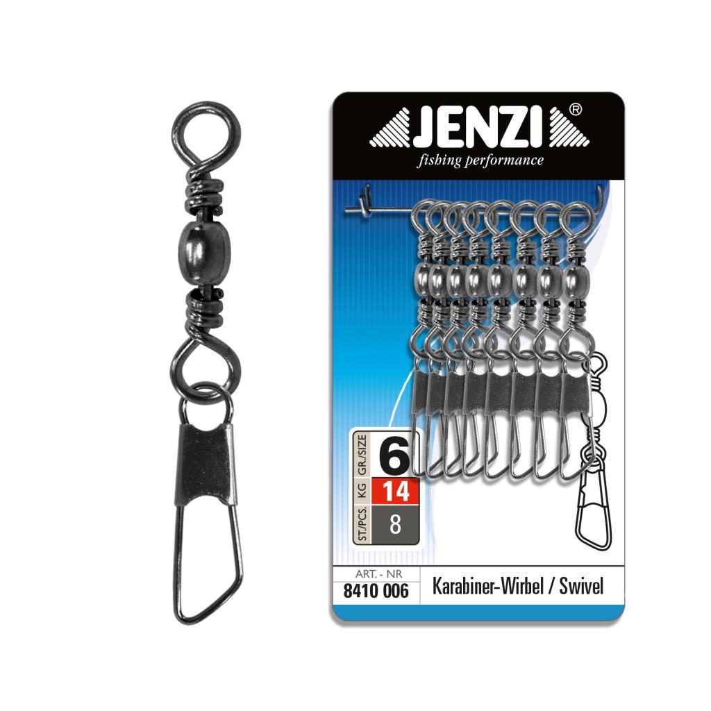 Jeni Karabiner Wirbel Black Nickel