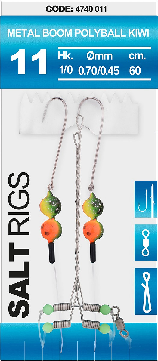 SPRO Salt Rig 11 Metal Boom Polyball Kiwi Meeresvorfach