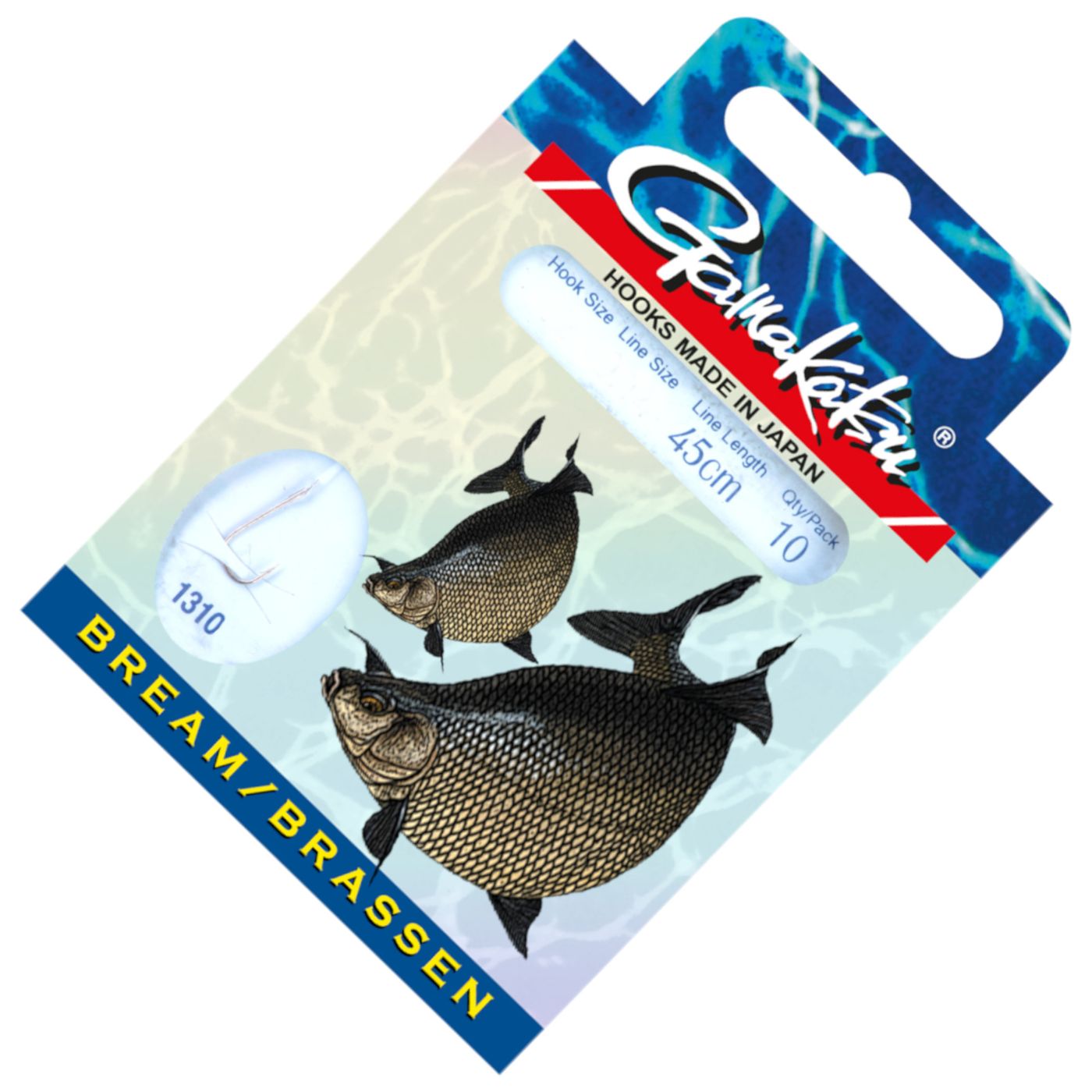 Gamakatsu LS-1310 Bream Vorfachhaken Nickel – 10 Stück