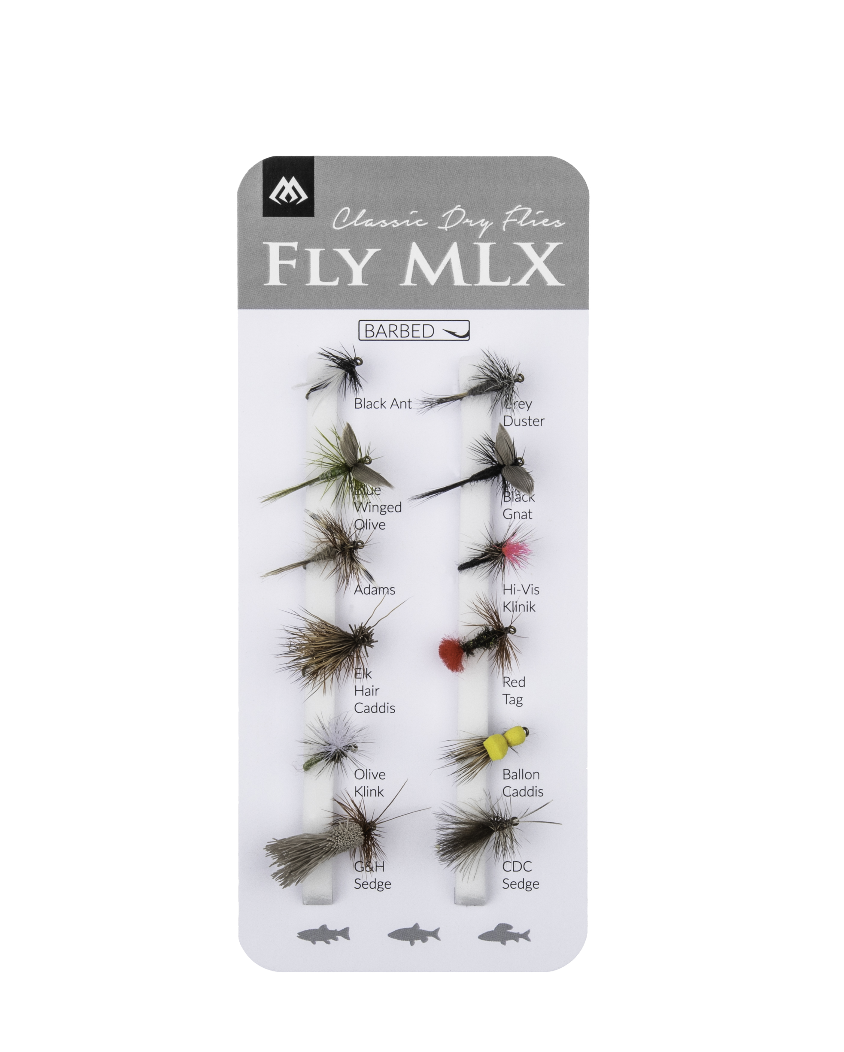 Mikado Set Künstliche Fliegen Dry Flies Barbed