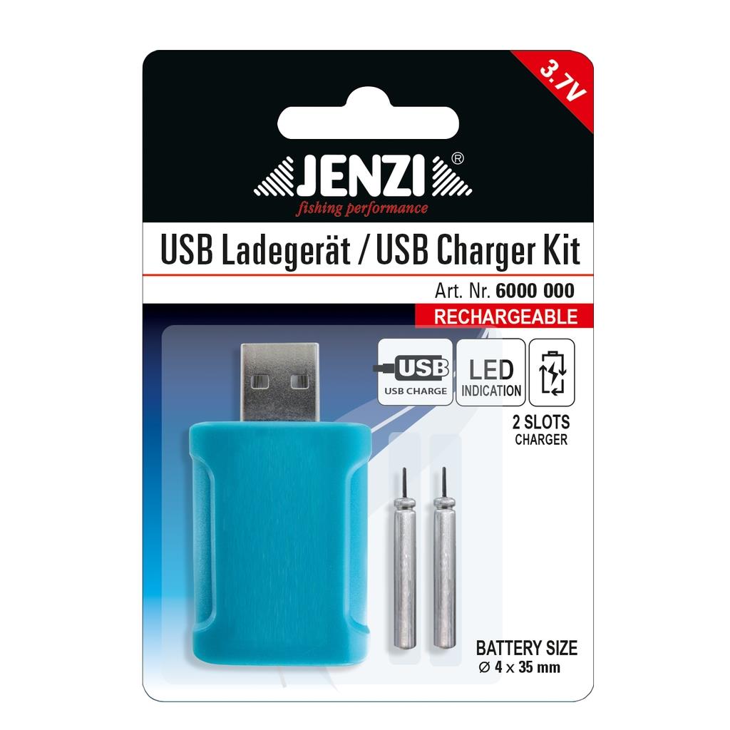 Jenzi USB-Ladegerät inkl. 2 Akkus
