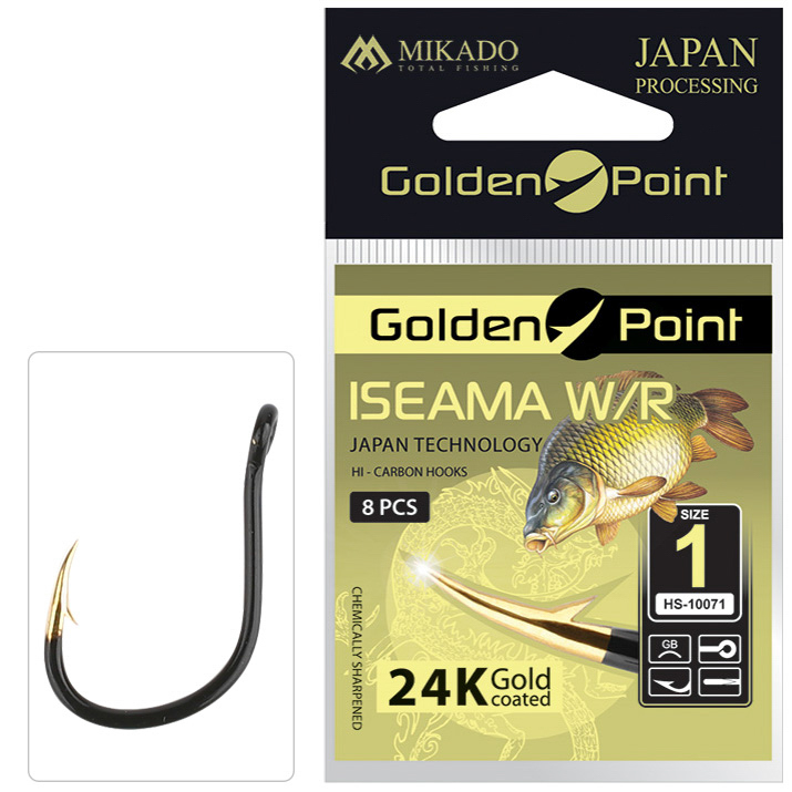 Mikado Golden Point Iseama Angelhaken mit Widerhaken