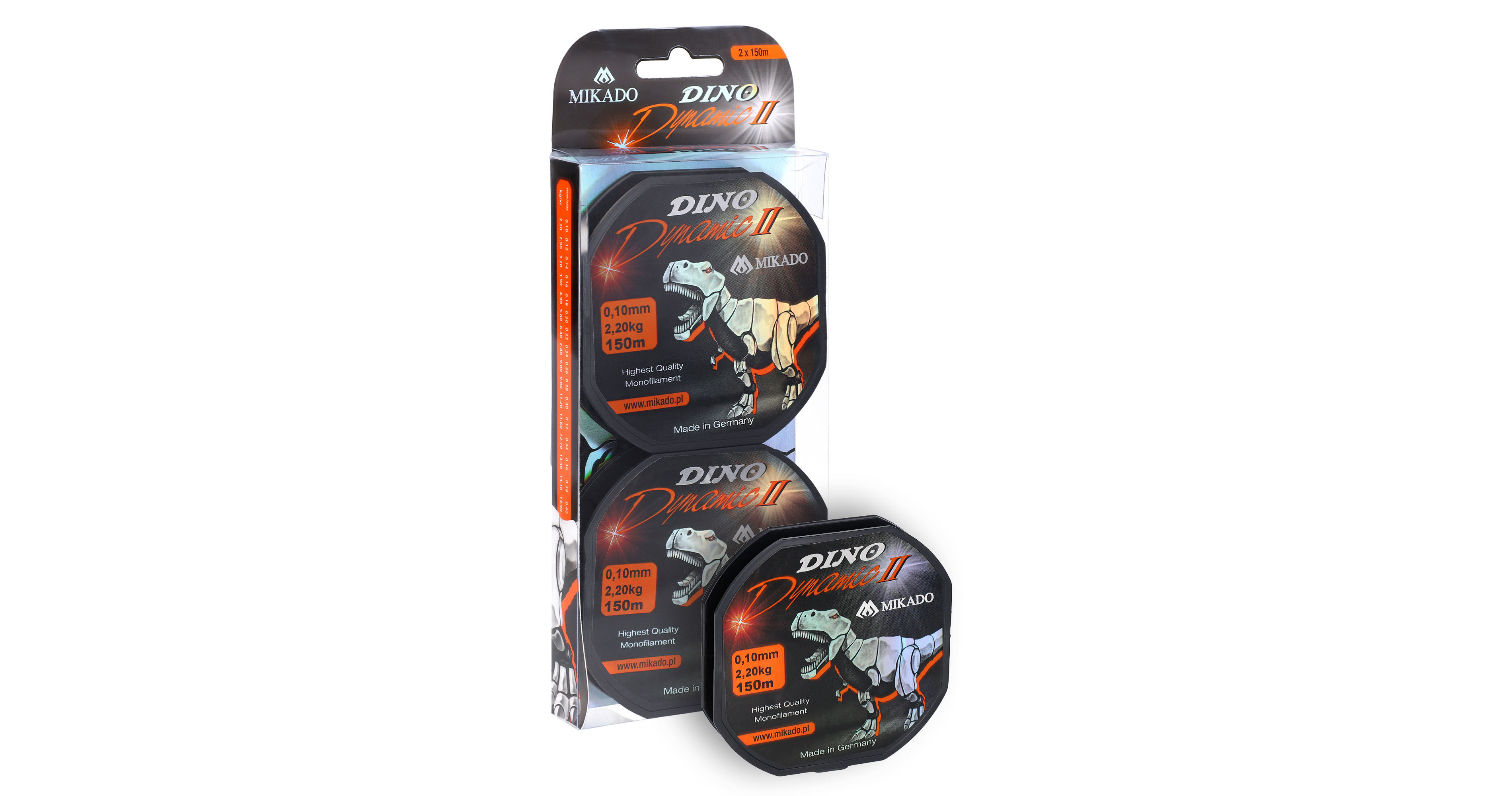 Mikado Dino Dynamic II 150 m Großpackung 2 Spulen
