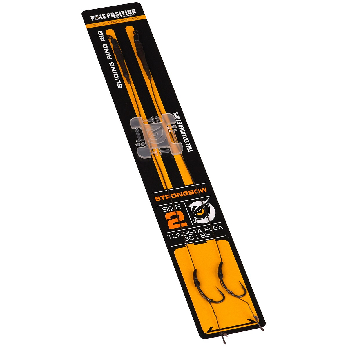 Pole Position Sliding Ring Rig Karpfenvorfach – 2 Stück
