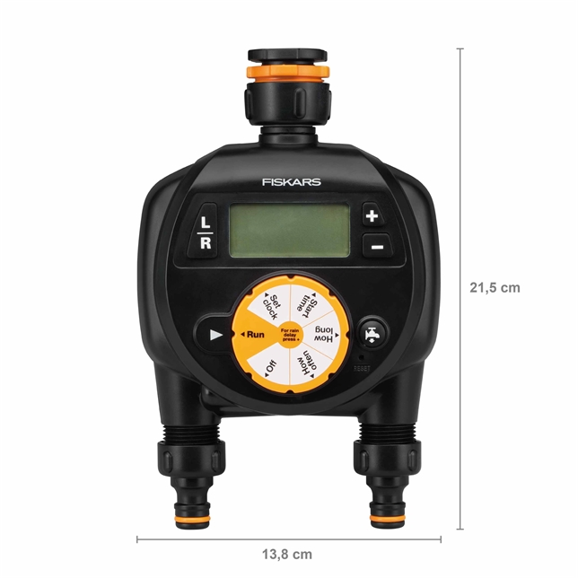 Fiskars Easy Watering Wasserzeitschaltuhr Doppelanschluss