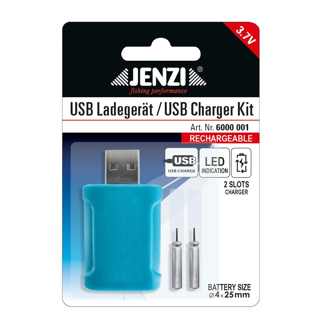 Jenzi USB-Ladegerät inkl. 2 Akkus