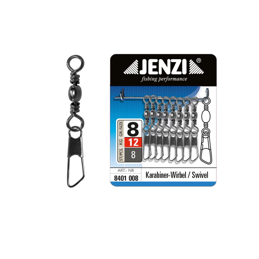 Jeni Karabiner Wirbel Black Nickel