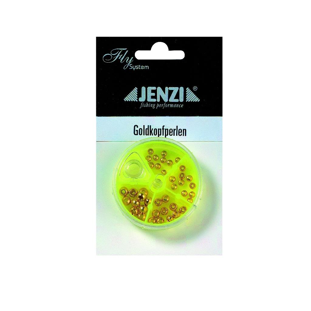 Jenzi Fly-Tying Gold-Beads in Box – Goldköpfe zum Beschweren von Nymphen