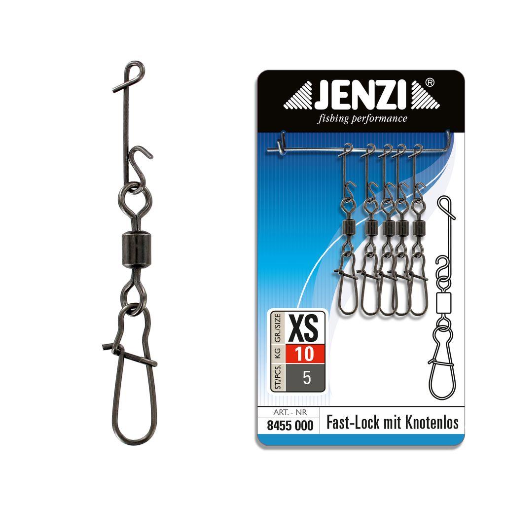Jenzi No-Knot-Verbinder mit Wirbel brüniert