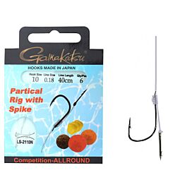 Gamakatsu Particle Rig Spike Vorfachhaken Nickel 40 cm – 6 Stück