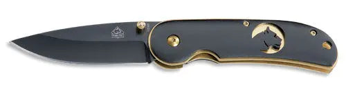 PUMA TEC Einhandmesser Liner Lock (Goldplatinen)