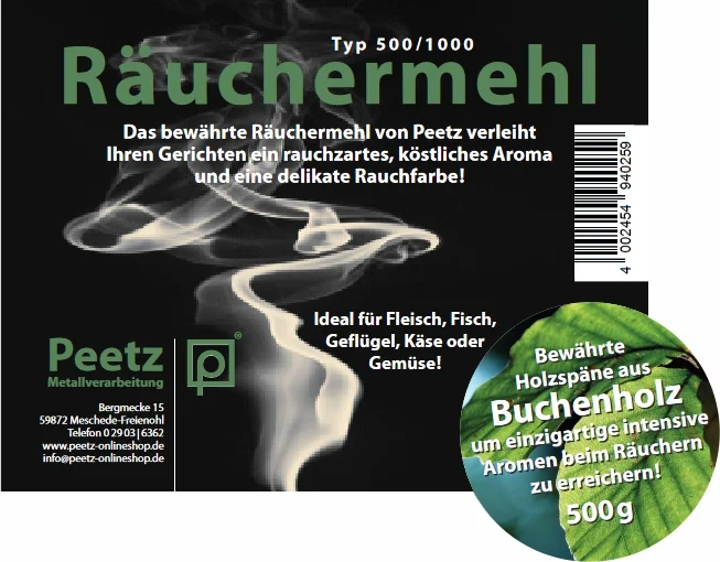Peetz Räuchermehl reiste Buche 500g