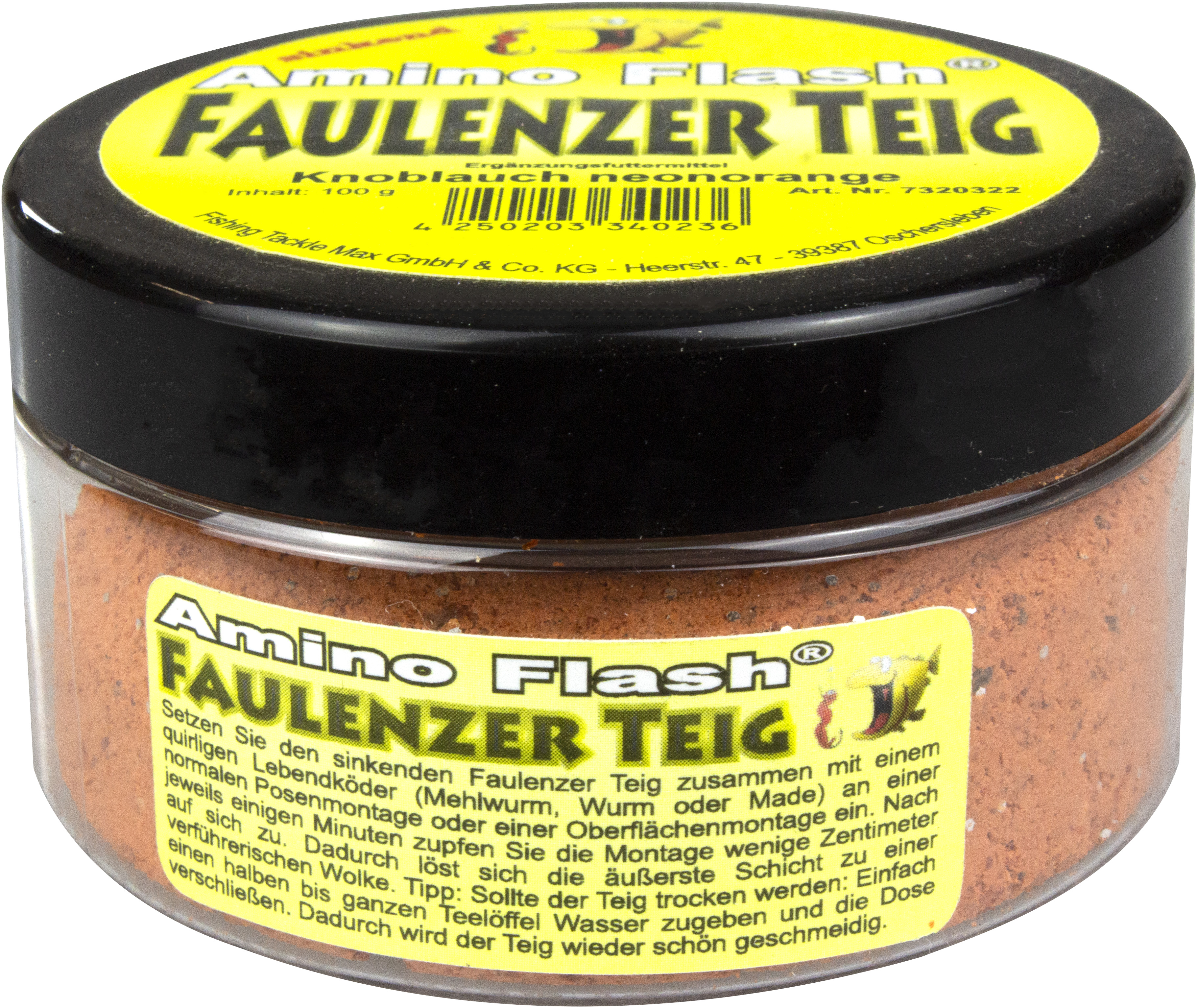 FTM Amino Flash Faulenzer Teig - Neonorange Knoblauch - 100g
