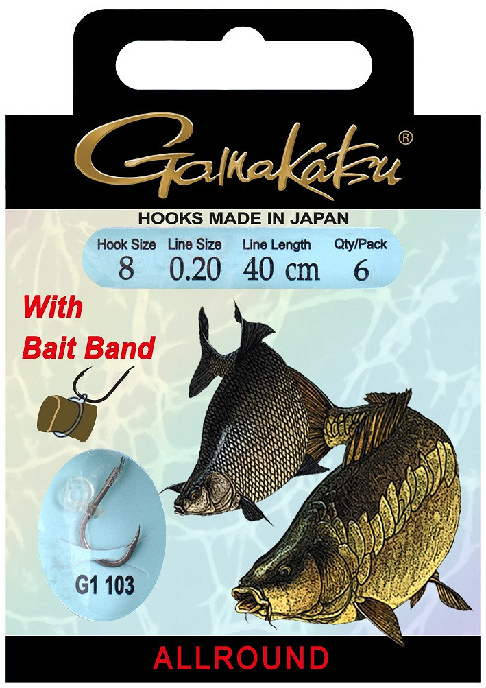 Gamakatsu Bait Band Rig – 12 cm (6 Stück)