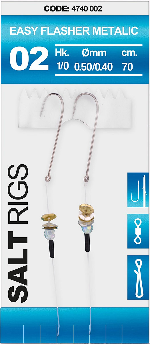 SPRO Salt Rig 2 Easy Flasher Metallic Meeresvorfach