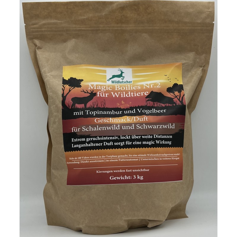 Wildlutscher Magic Boilies Nr. 2 Topinambur und Vogelbeere 3 kg