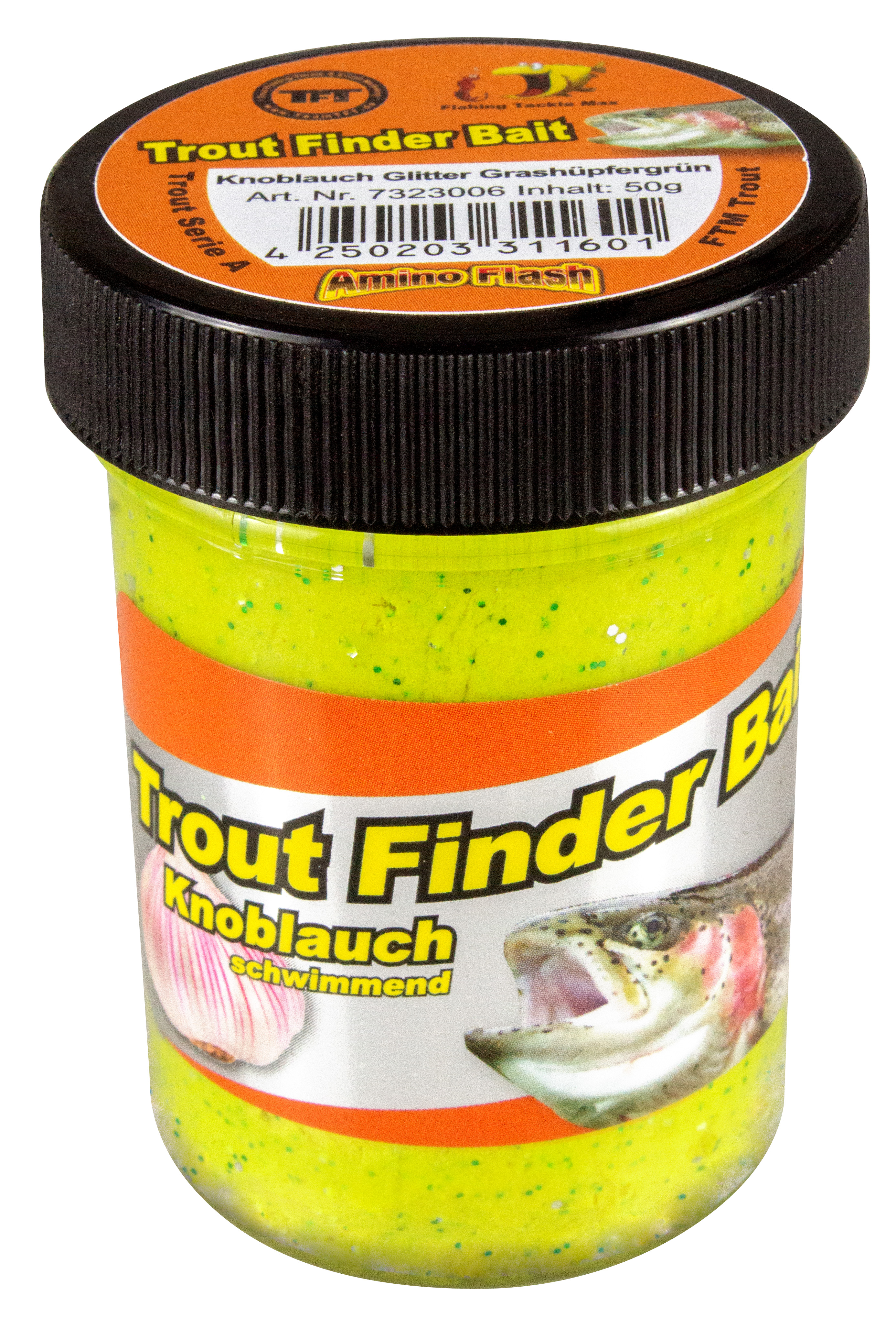 FTM Trout Finder Bait Knoblauch Glitter
