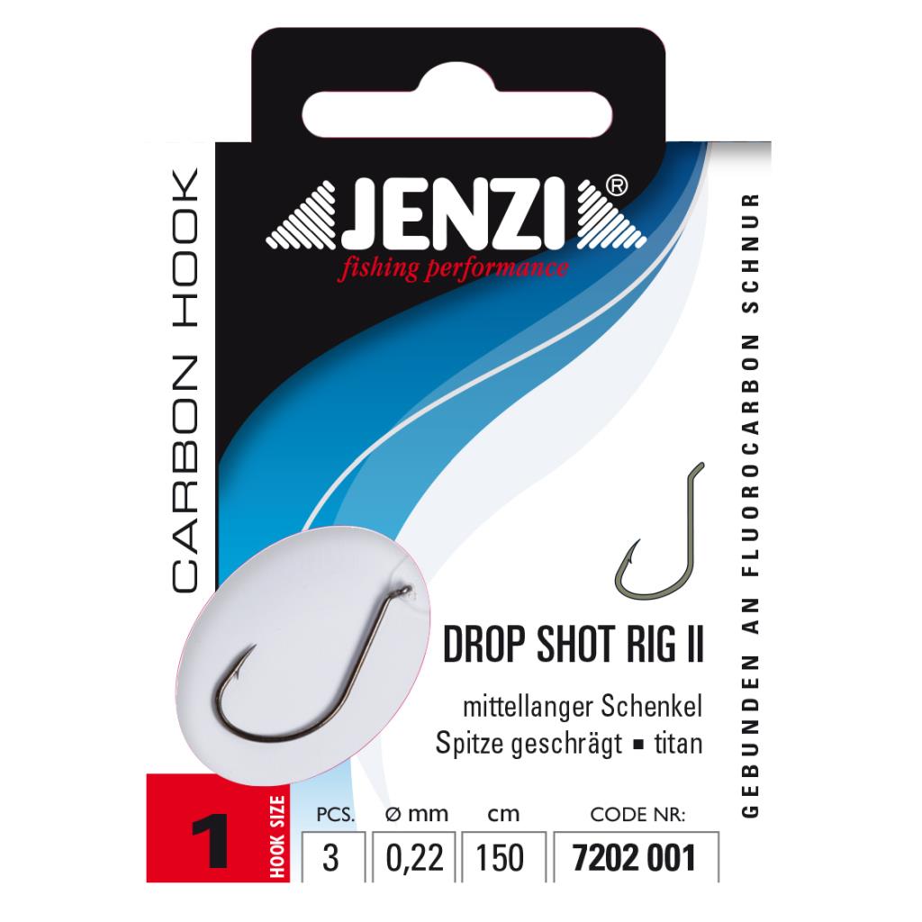 Jenzi Drop-Shot Rig II gebunden Fluorocarbon