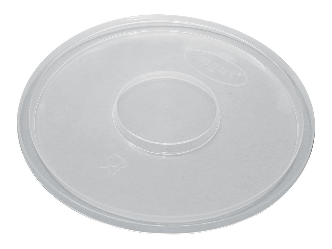 Deckel für Futtergeschirr, rund und transparent