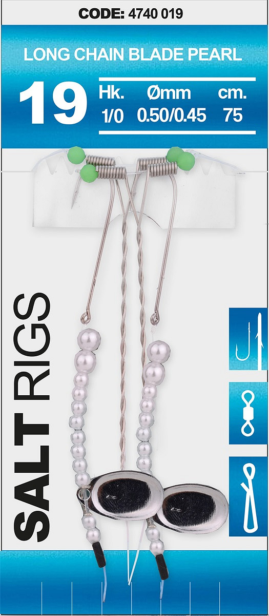 SPRO Salt Rig 19 Chain Blade Pearl Meeresvorfach