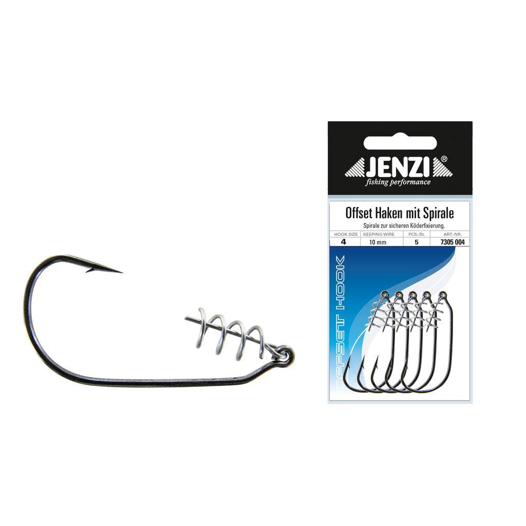 Jenzi Offset-Hook mit Spirale 5 Stück