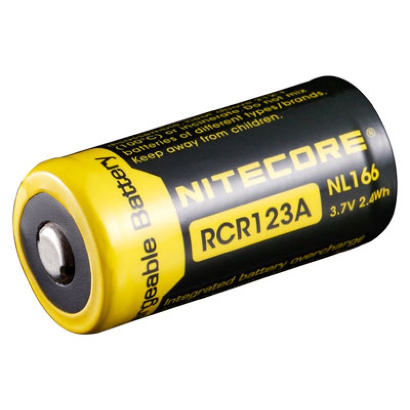 Nitecore NL166 Li-Ion Akku 16340 CR123A 650 mAh mit Schutzschaltung