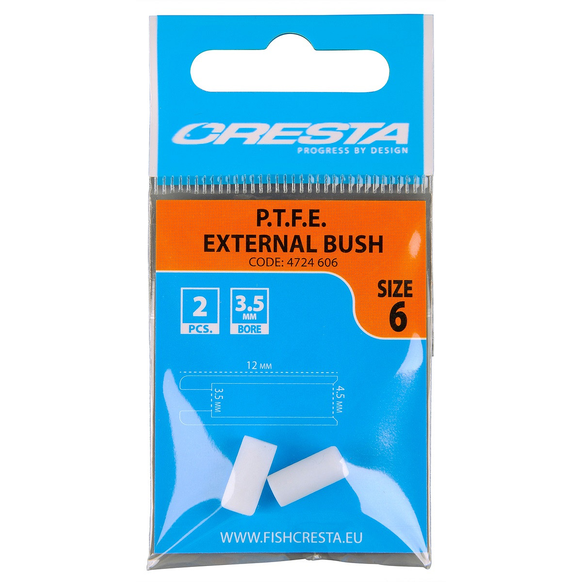 Cresta P.T.F.E. External Bush Außenbuchse für Stippruten – 2 Stück