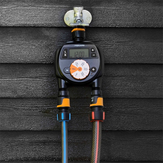 Fiskars Easy Watering Wasserzeitschaltuhr Doppelanschluss