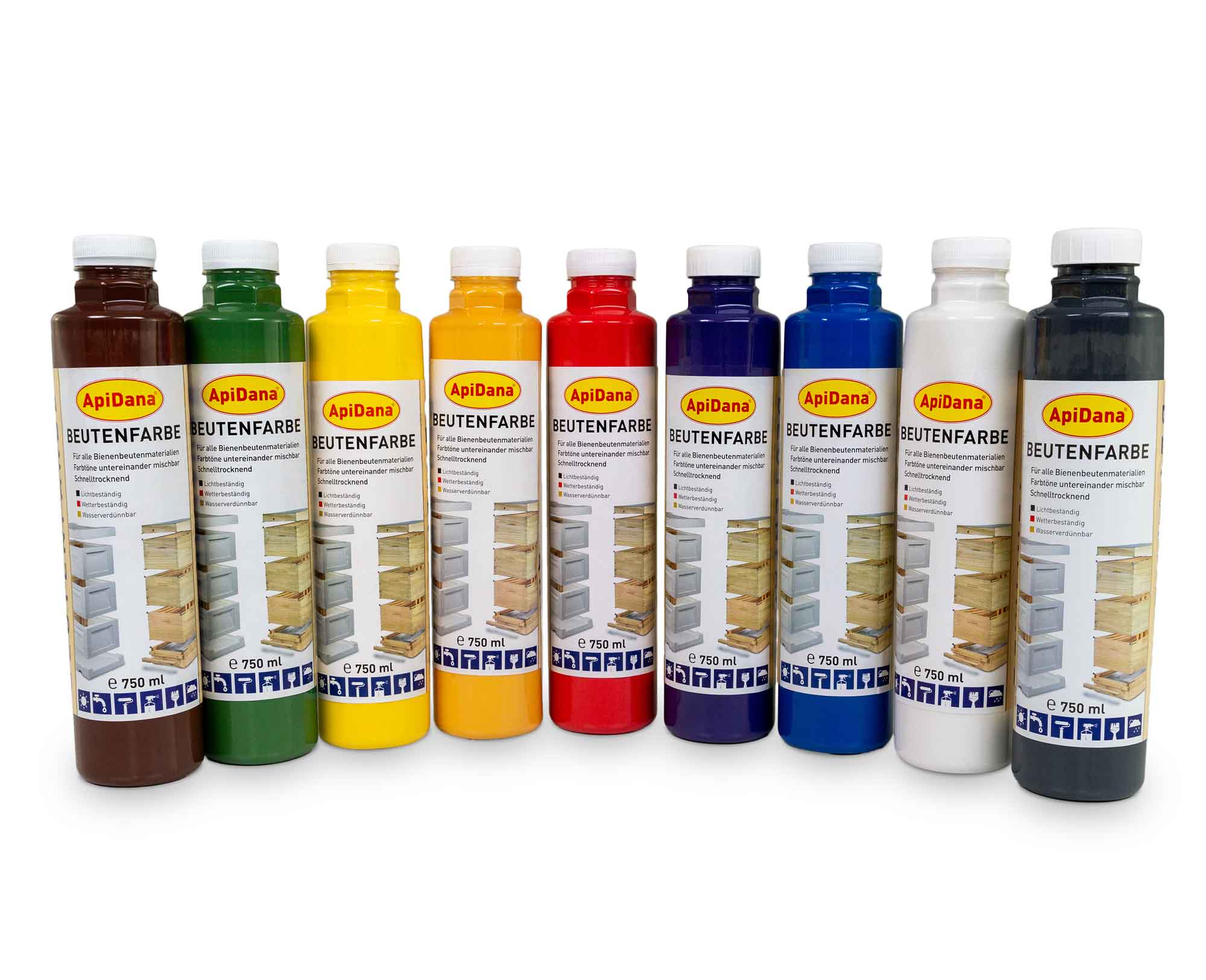 ApiDana® Beutenfarbe - für Holz + Styroporbeuten - 750 ml