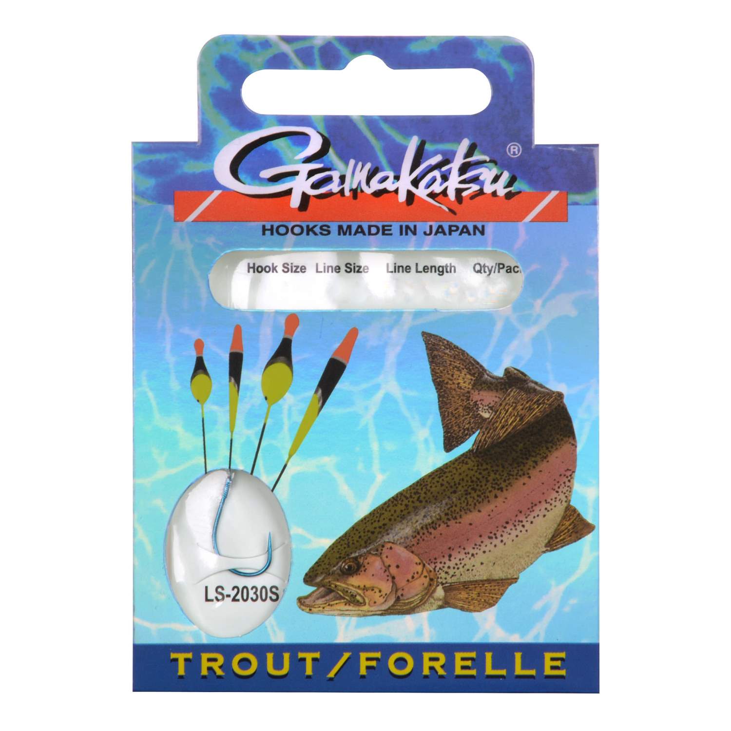 Gamakatsu Trout Float LS-2030 – gebundene Forellenhaken 60 cm (10 Stück)