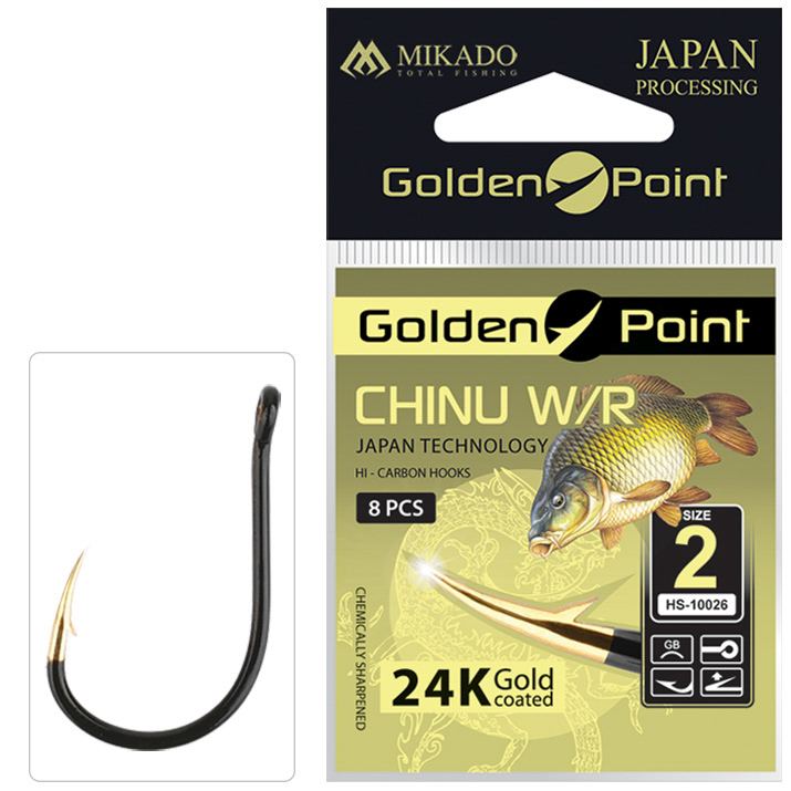 Mikado Golden Point Chinu mit Ring Brassenhaken Gold