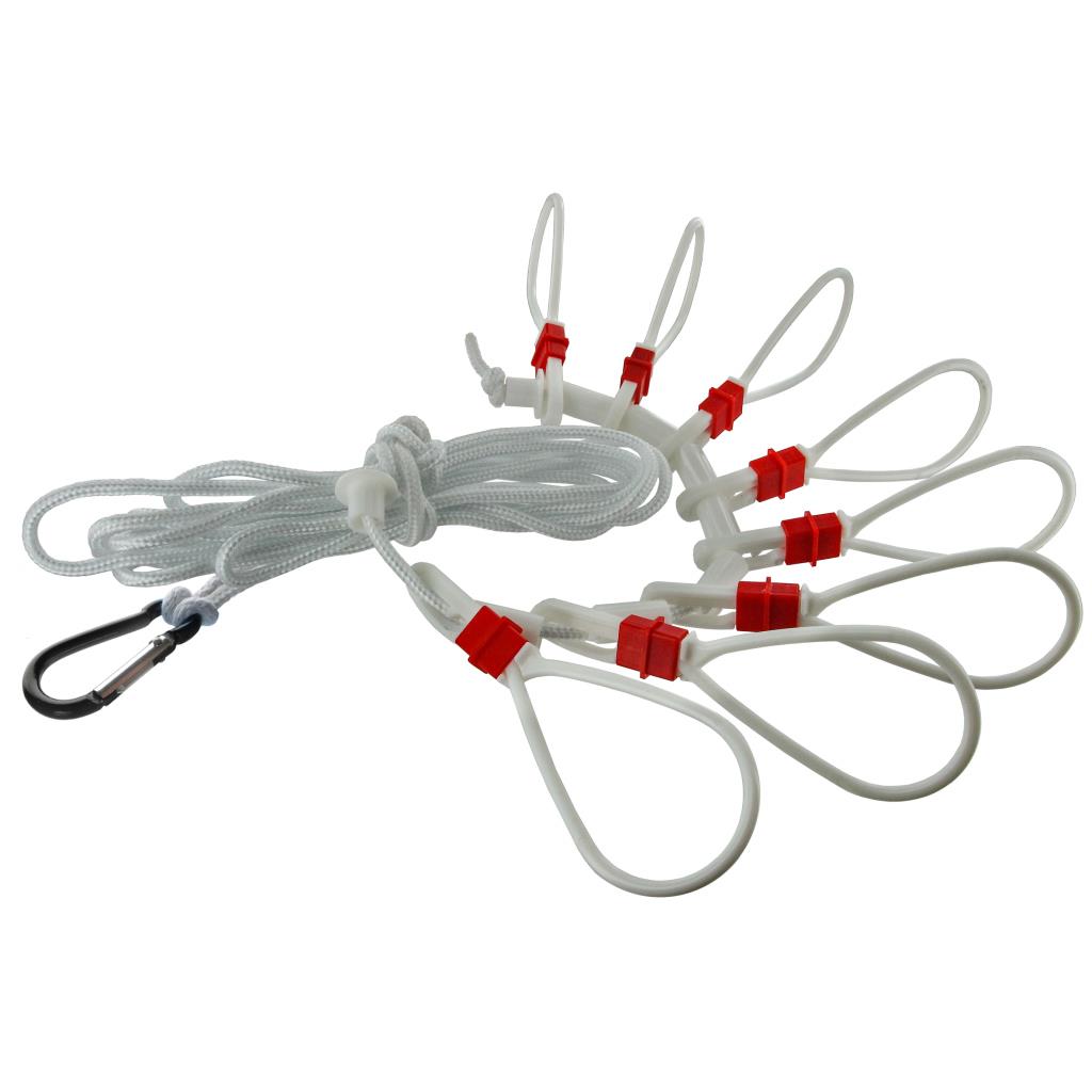 Jenzi Fish-Lock Fischhalterung – Fischgalgen mit 8 Karabinern fürs Watangeln