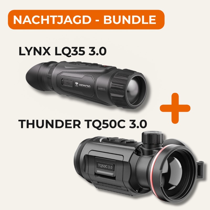 HIKMICRO Thunder TQ50C 3.0 Wärmebild-Vorsatzgerät 50 mm Bundle mit Lynx LQ35 3.0 Wärmebild-Monokular
