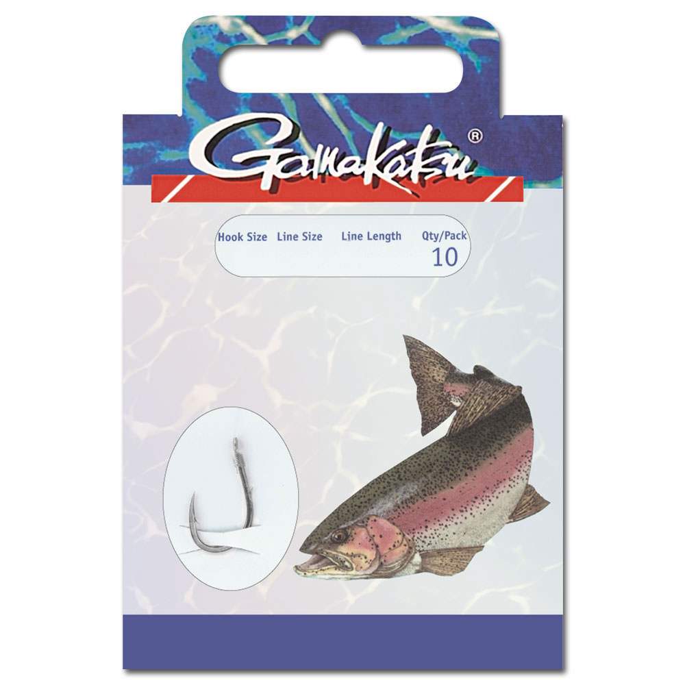 Gamakatsu LS-3610 Trout Vorfachhaken Nickel – 10 Stück