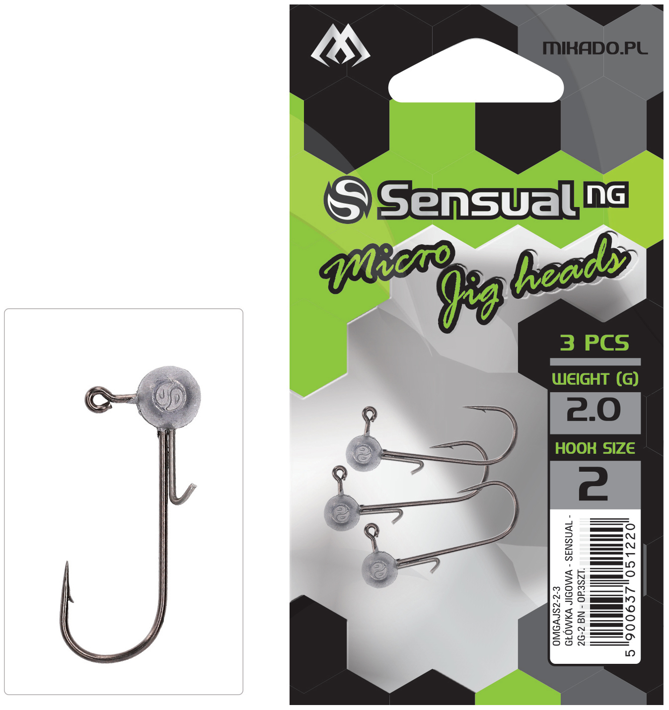Mikado Sensual Micro Jigkopf 3 Stück