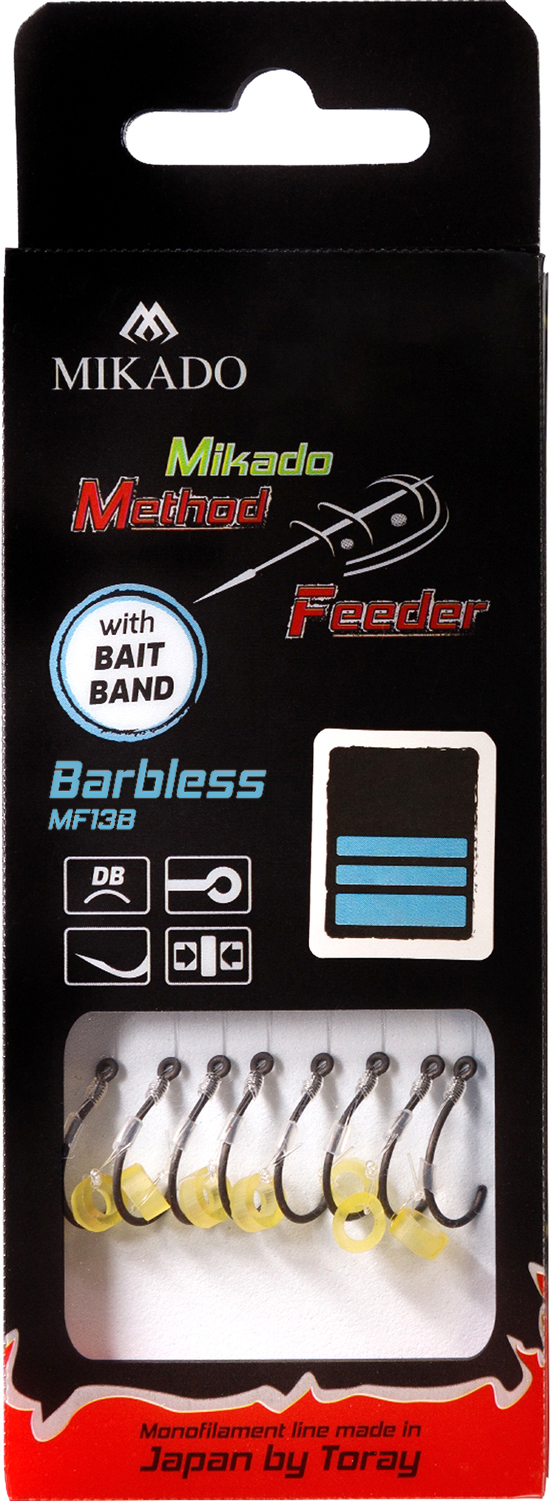 Mikado Method-Feeder-Vorfach Mit Gummi Haken ohne Widerhaken / Schnur 0,20mm/10cm
