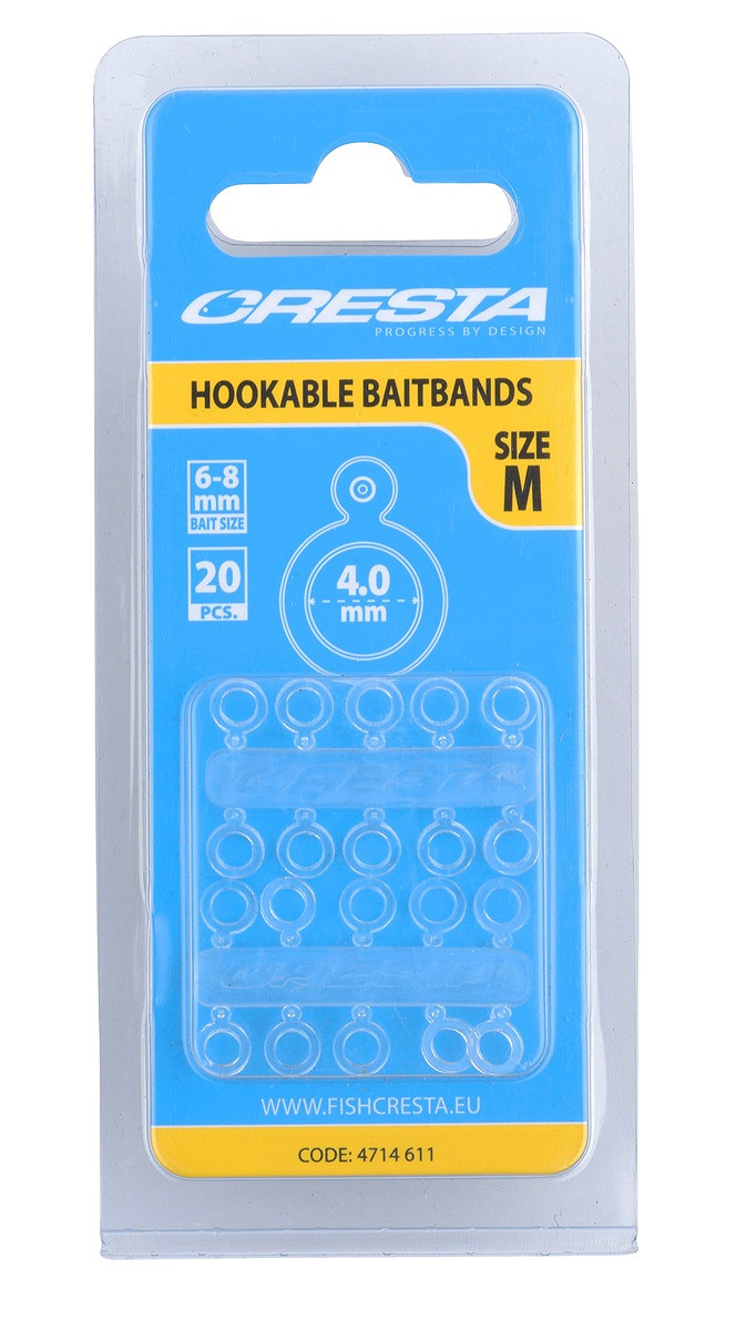 Cresta Hookable Baitbands Pelletbänder mit Hakenöse – 16 Stück